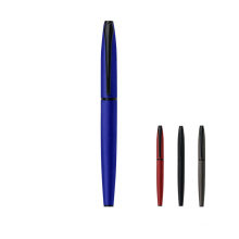 High quality best selling blue matte metal roller ball pen with logo custom for promotional